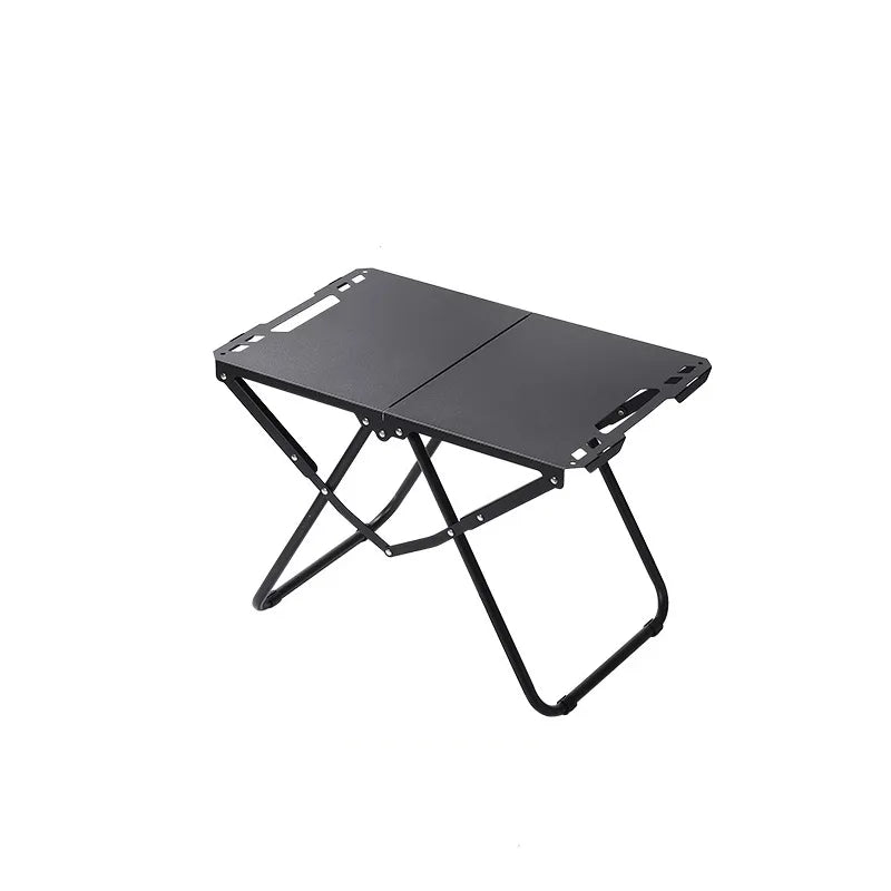 Portable Stainless Steel Panel Folding Dining Table Lightweight Foldable Outdoor Multi-Function One-Second Setup
