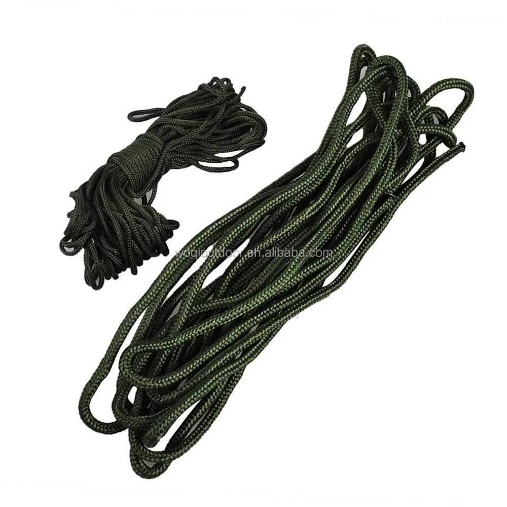 WOQI Wholesale  Outdoor Nylon  Portable Camping Hammock with Mosquito Net  Swings Strap Hook Double Hammock