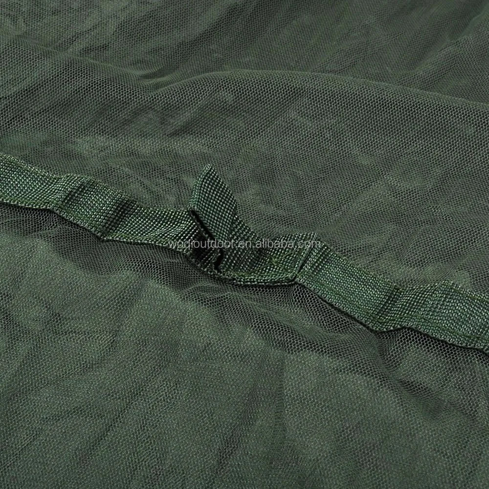 WOQI Wholesale  Outdoor Nylon  Portable Camping Hammock with Mosquito Net  Swings Strap Hook Double Hammock