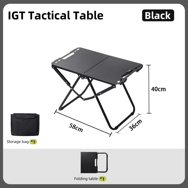 Portable Stainless Steel Panel Folding Dining Table Lightweight Foldable Outdoor Multi-Function One-Second Setup