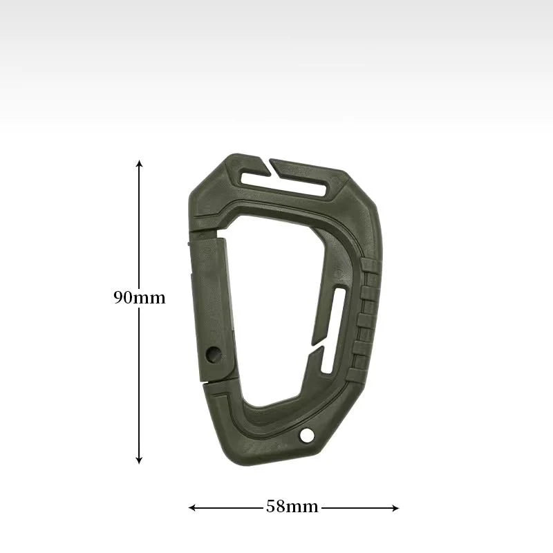 Tactical D-Ring Grimlock Carabiner Clip MOLLE Webbing Attachment Fast Latch System For Military Vest/Backpacks/Pouch/Bag/Belt