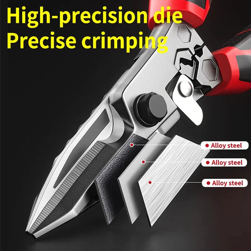Multi-functional Electrician Scissors Practical Hand Tool for Cutting Cable and Metal Sheet in Repair Work