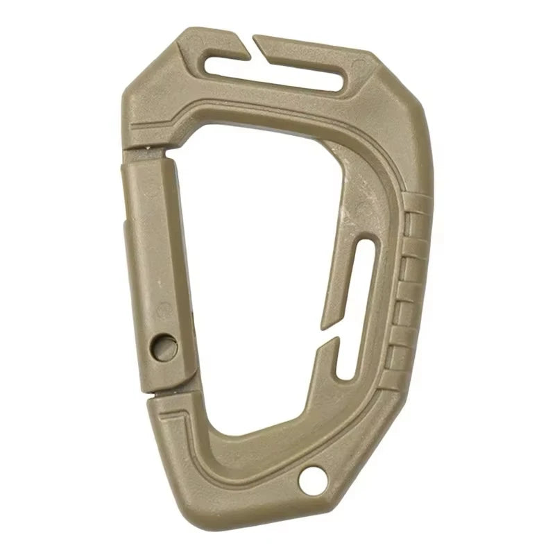1PC Heavy-Duty D-Type Tactical MOLLE Quick-Release Hook Plastic Steel Hanging Buckle Clip for Outdoor Camping Hiking Backpacking
