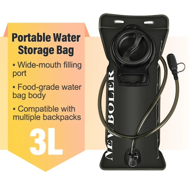 Hydration Bladder 1.5L/2L/3L Large Capacity Water Bladder Hydration Backpack Running Cycling Hiking Camping Backpack Water Bag