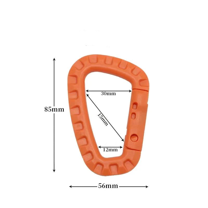 Tactical D-Ring Grimlock Carabiner Clip MOLLE Webbing Attachment Fast Latch System For Military Vest/Backpacks/Pouch/Bag/Belt