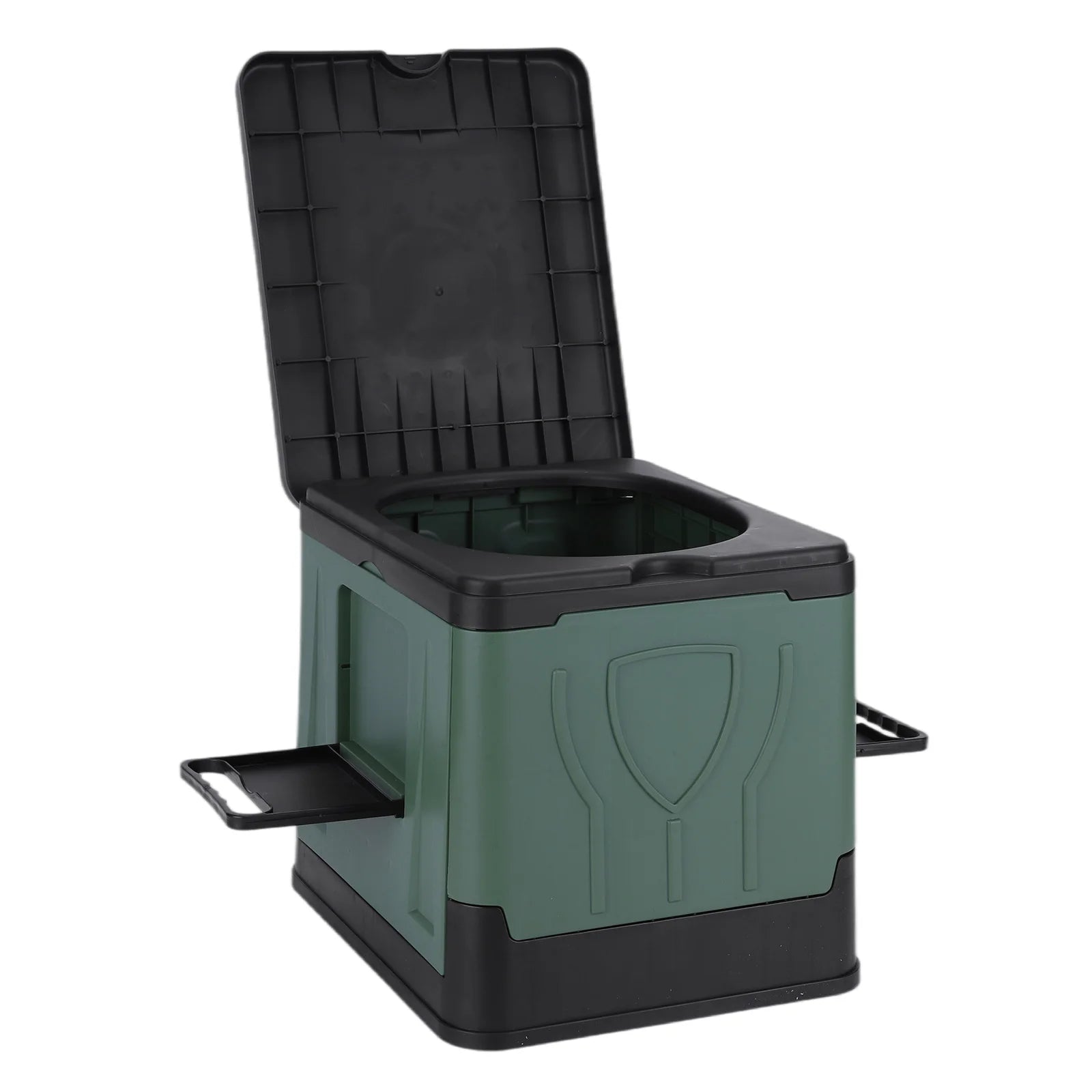 Camping Toilet, Portable Toilet for Adults, Portable Travel Folding Toilet with Lid and Paper Holder, Compact Potty for Car Camp