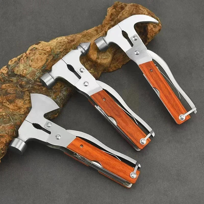 Multifunctional Axe Survival Tool – Camping Outdoor Emergency Hammer, First Aid Kit & Practical Multi Tool for Car