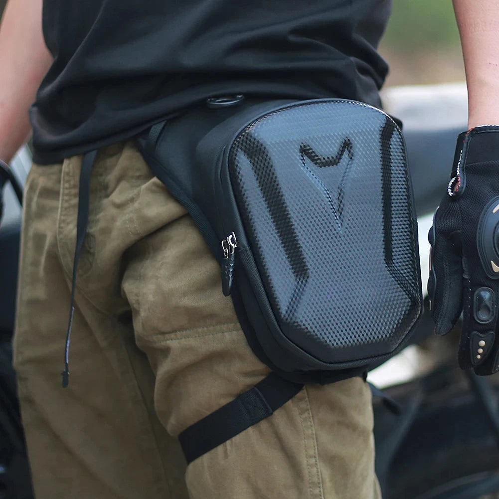 Motorcycle Leg Side Bag EVA Hard Shell Outdoor Casual Waist Bags Motorbike Mobile Phone Purse Hip Bum Pack