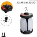 Solar Camping Light，USB/Solar Recharge Portable Lamp with 2000mAh Battery 6 Lighting Modes Outdoor Portable Hanging Tent Light