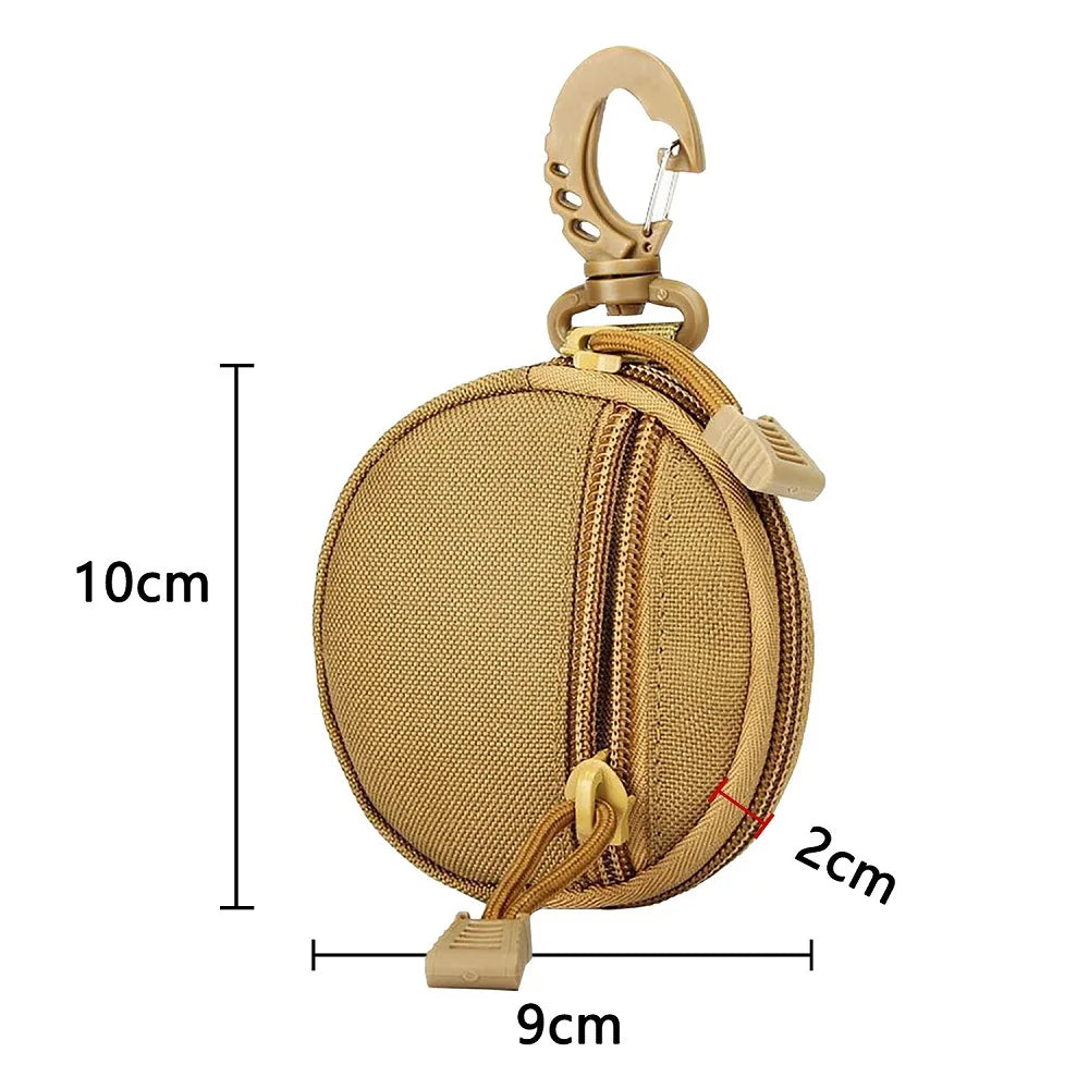 Outdoor Hiking Hunting Accessories Waist Bag Mini EDC Tool Pouch Keychain Zipper Holder Earphone Key Wallet Coin Purses