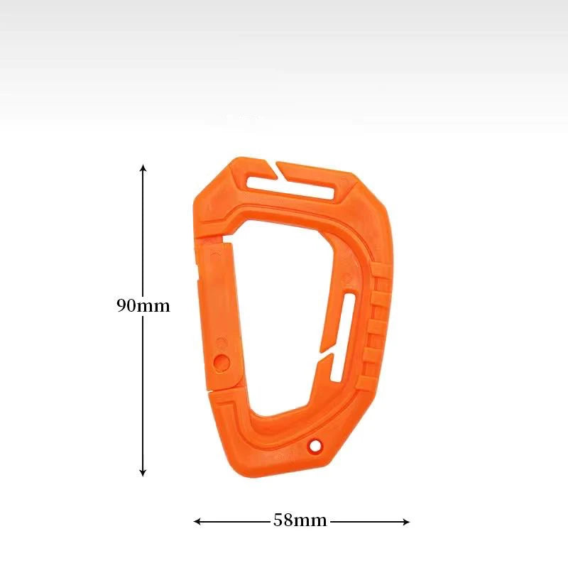 Tactical D-Ring Grimlock Carabiner Clip MOLLE Webbing Attachment Fast Latch System For Military Vest/Backpacks/Pouch/Bag/Belt