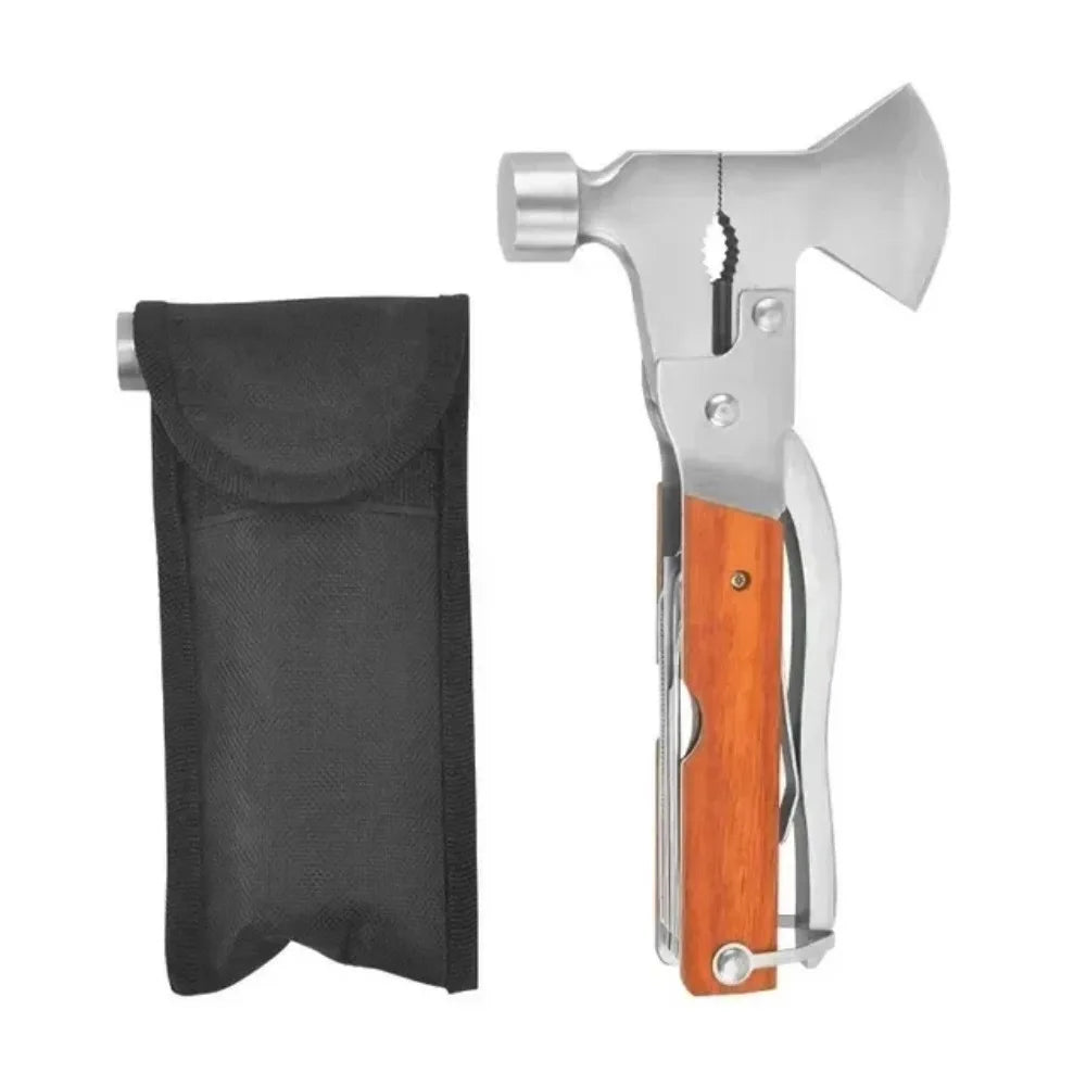 Multifunctional Axe Survival Tool – Camping Outdoor Emergency Hammer, First Aid Kit & Practical Multi Tool for Car