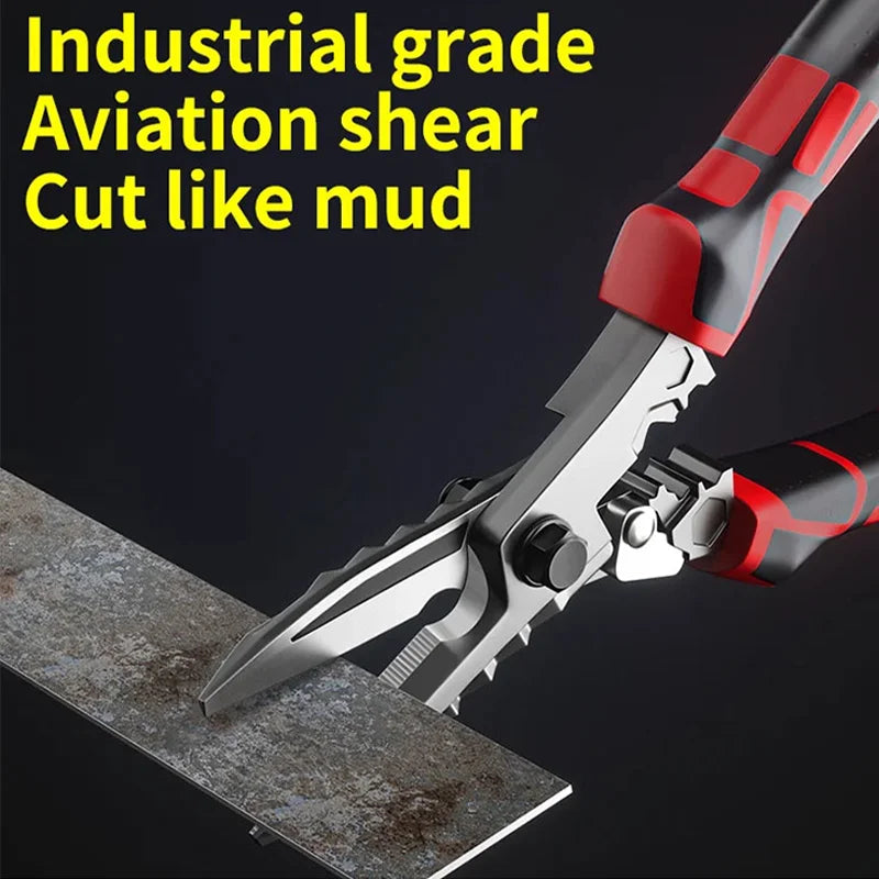 Multi-functional Electrician Scissors Practical Hand Tool for Cutting Cable and Metal Sheet in Repair Work