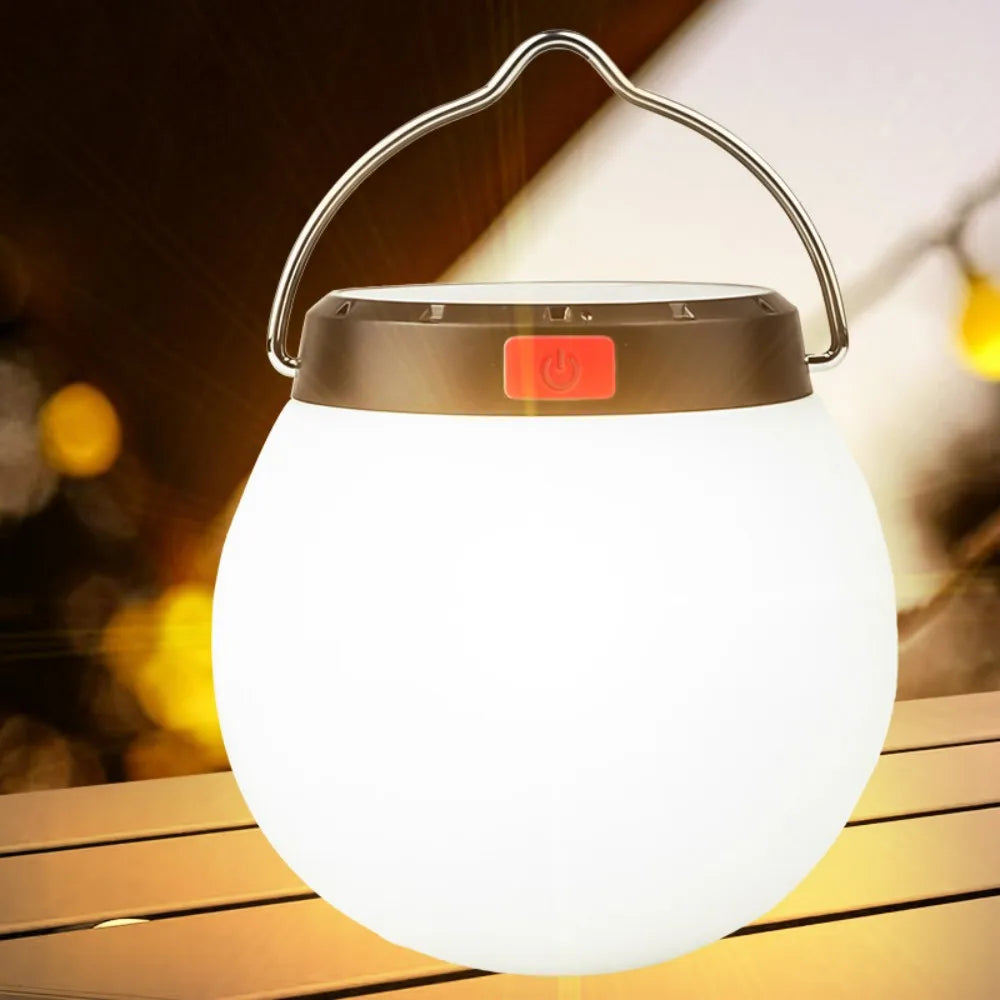 Solar LED Camping Lantern Waterproof Portable Emergency Camping Outdoor Tent Light for Power Outage Hiking Hurricane Patio Gazeb