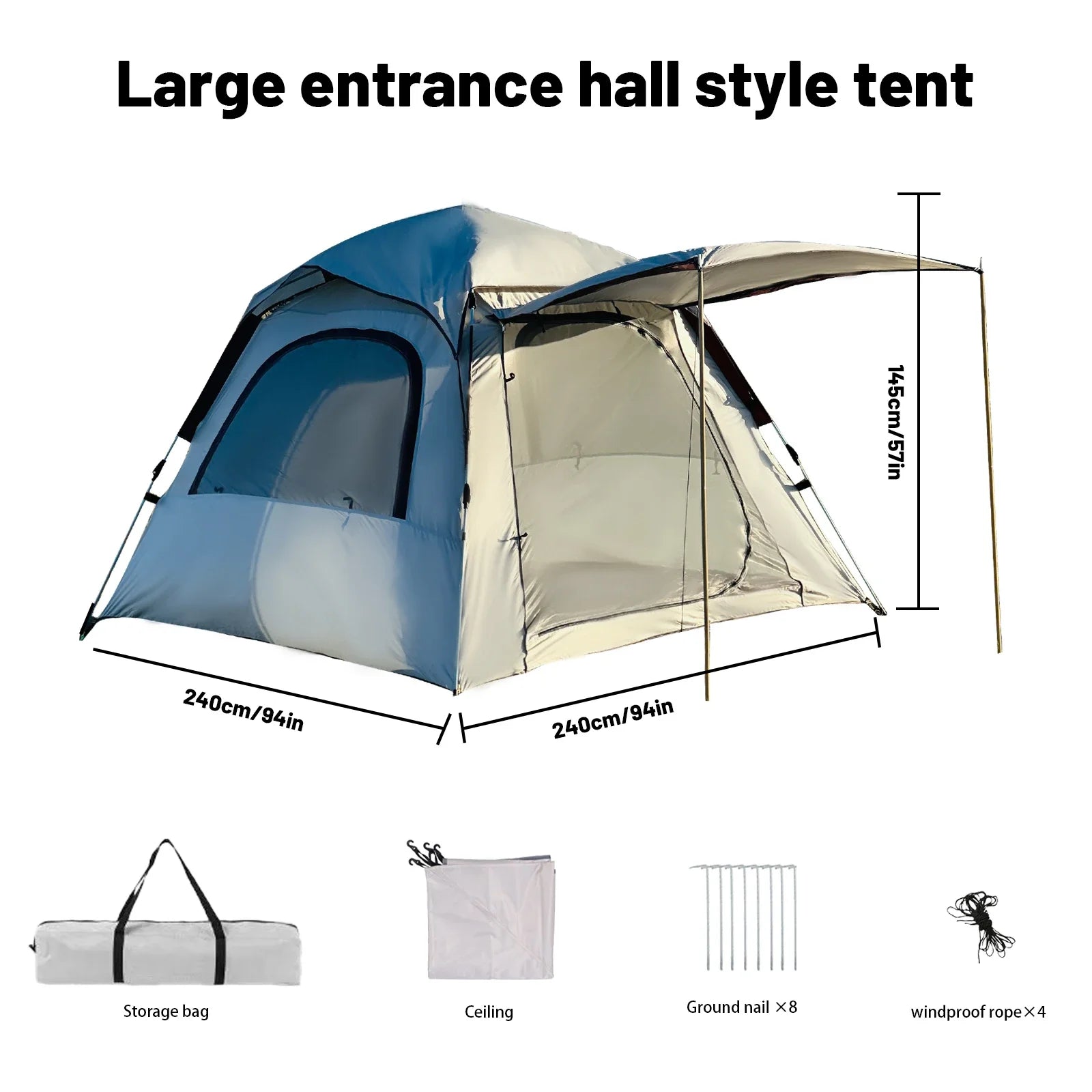 Pop Up Tents For Camping Automatic Quick-Opening Tent Sunshade Outdoor Self-Driving Travel Camping Tent Portable Fishing Hiking