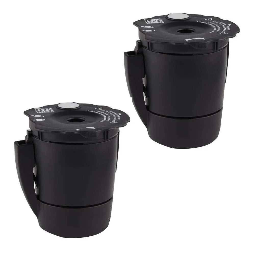 2 Pack Universal Reusable Coffee Filter Refillable Ground Coffee Filter Compatible with Keurig My K-Cup 2.0 Home Coffee Makers