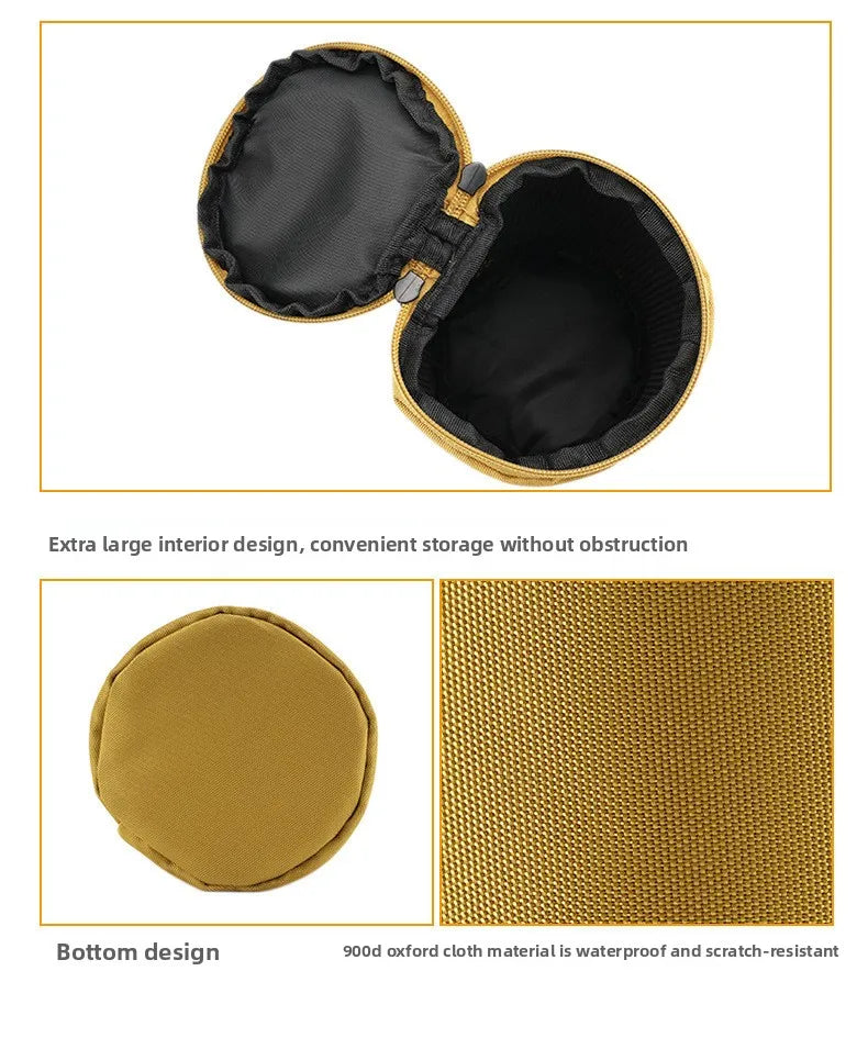 Camping Gas Canister Storage Bag Portable Cylindrical G5 Propane Tank Pouch for Lantern Shockproof Outdoor Hiking Tool Organizer