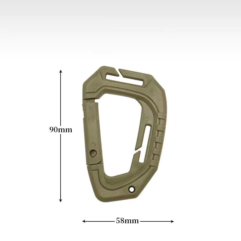 Tactical D-Ring Grimlock Carabiner Clip MOLLE Webbing Attachment Fast Latch System For Military Vest/Backpacks/Pouch/Bag/Belt