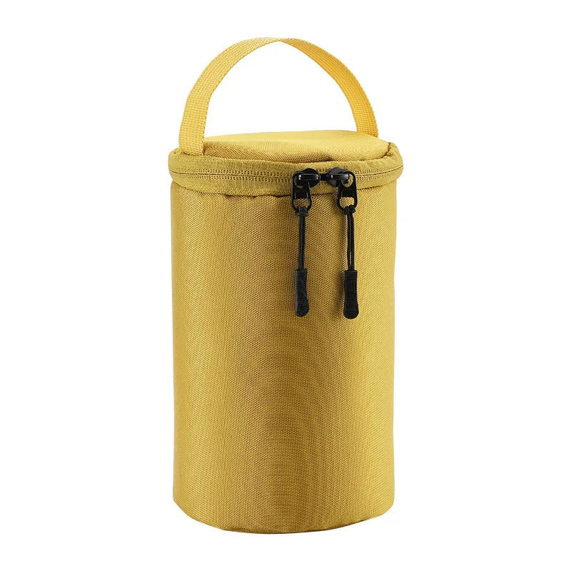 Camping Gas Canister Storage Bag Portable Cylindrical G5 Propane Tank Pouch for Lantern Shockproof Outdoor Hiking Tool Organizer