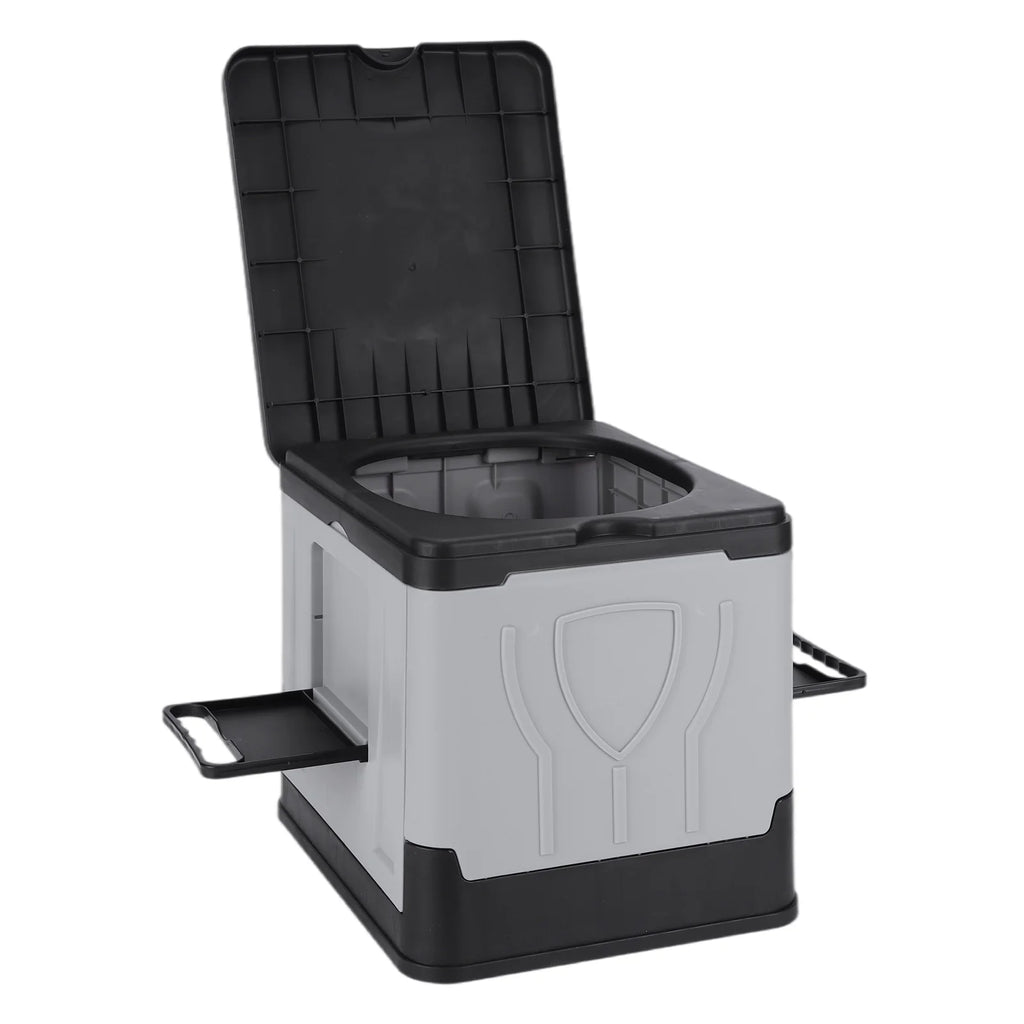 Camping Toilet, Portable Toilet for Adults, Portable Travel Folding Toilet with Lid and Paper Holder, Compact Potty for Car Camp