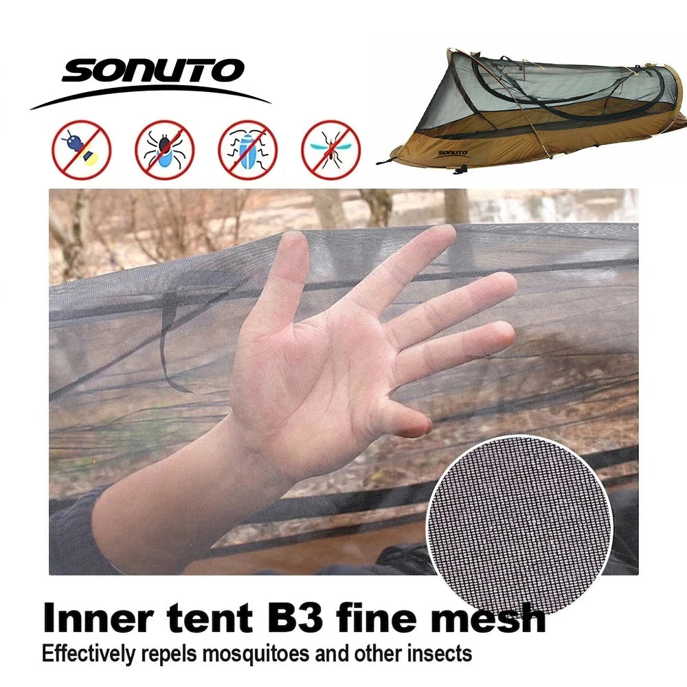 3s Instant Pop Up Mesh Tent 1kg Ultra Light Single Person Camping Tent Anti-Mosquito Net Portable Folding Outdoor Sleep Shelter