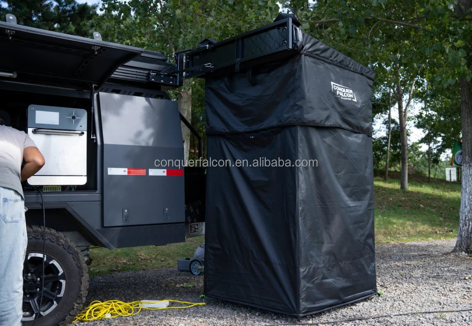 Portable Camping Shower Tent with Toilet Privacy for Outdoor Adventures