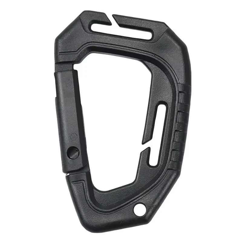 1PC Heavy-Duty D-Type Tactical MOLLE Quick-Release Hook Plastic Steel Hanging Buckle Clip for Outdoor Camping Hiking Backpacking