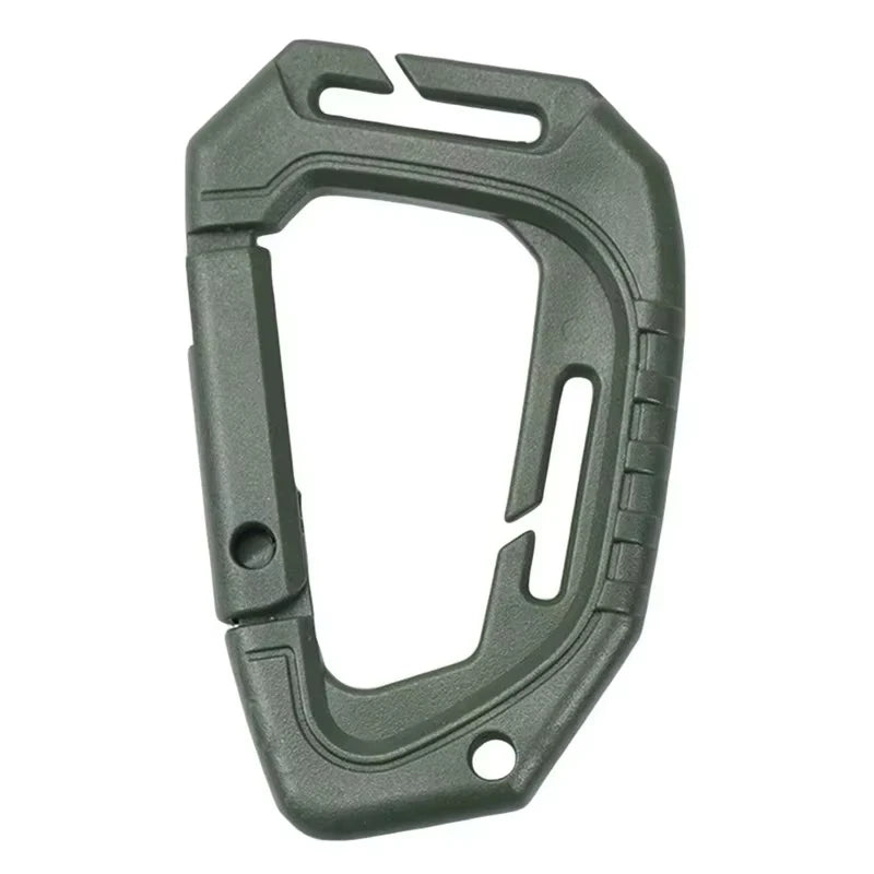 1PC Heavy-Duty D-Type Tactical MOLLE Quick-Release Hook Plastic Steel Hanging Buckle Clip for Outdoor Camping Hiking Backpacking