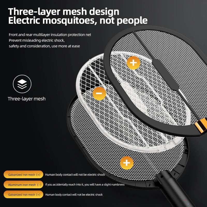Mosquito Killer 3000V Anti Mosquitoes Electric Usb Killer Racket Fly Swatter Electric Traps Flies Insect Repeller Home Mosquito