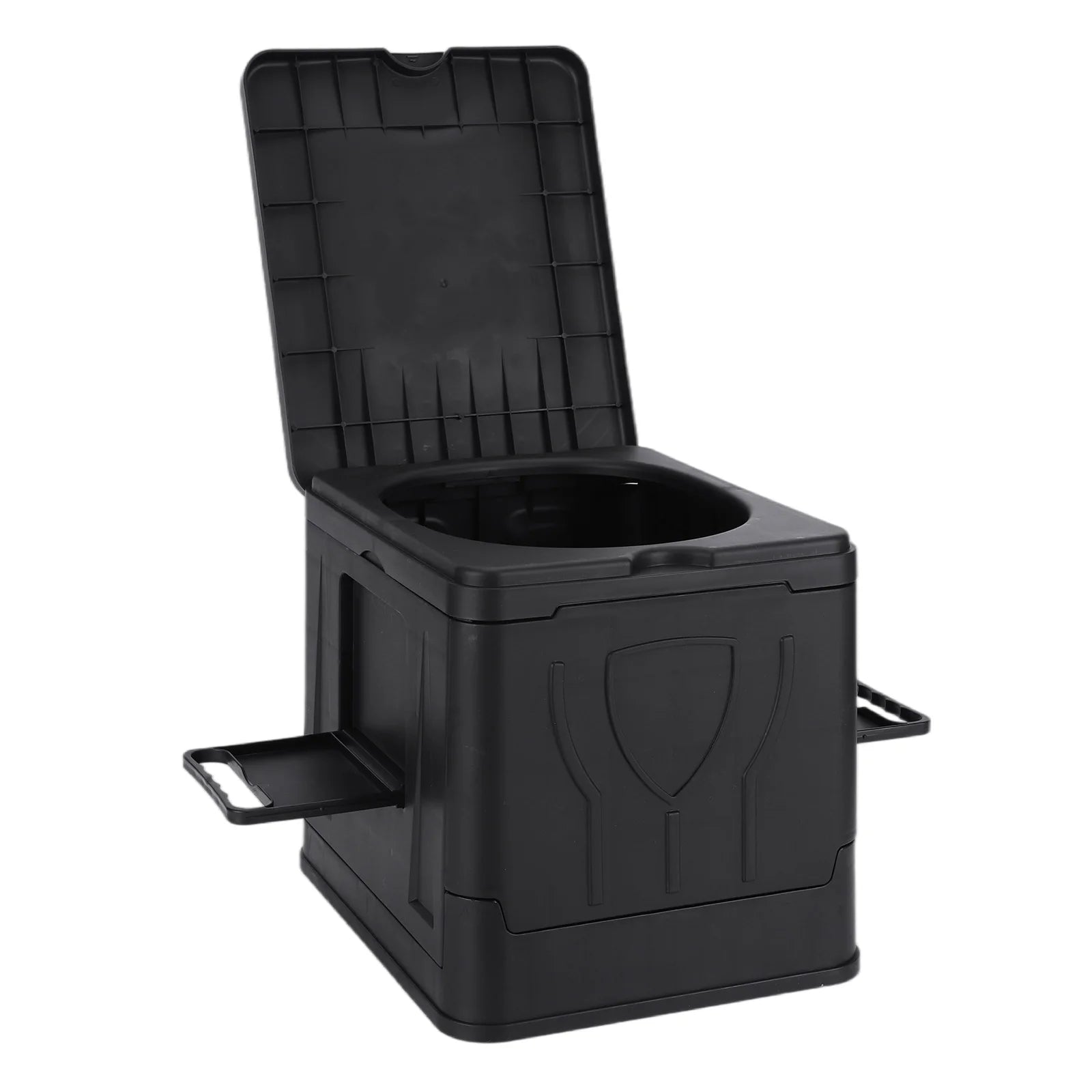 Camping Toilet, Portable Toilet for Adults, Portable Travel Folding Toilet with Lid and Paper Holder, Compact Potty for Car Camp
