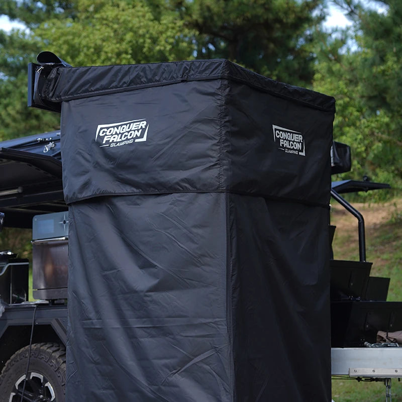 Portable Camping Shower Tent with Toilet Privacy for Outdoor Adventures