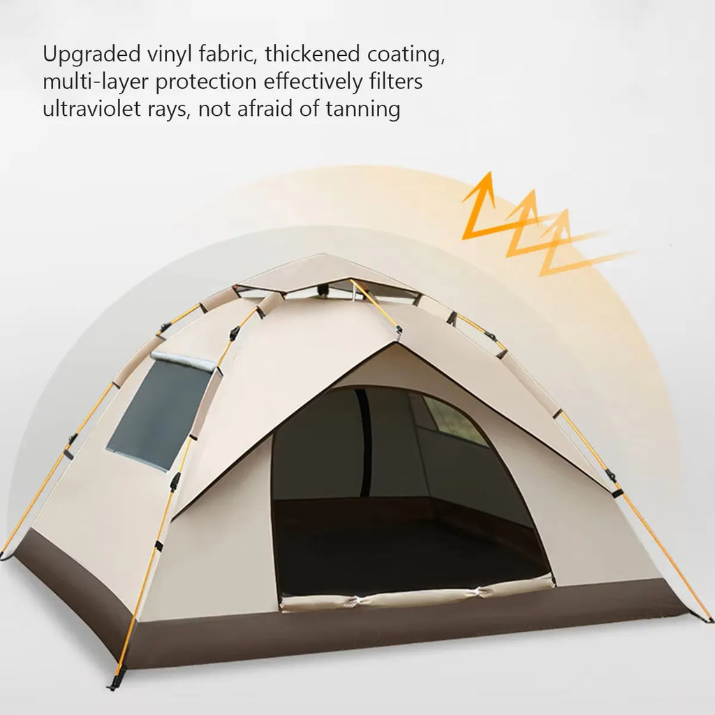 Automatic Instant Pop Up Tent, Waterproof & UV Protection, Camping Tent with Mosquito Net, Sun Shade for Outdoor Camping