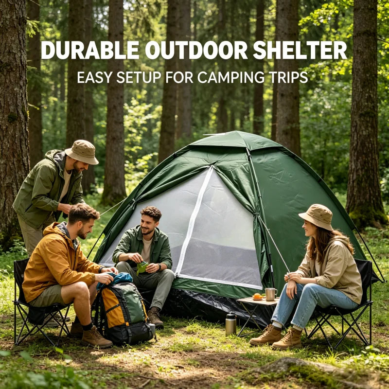 Ultralight tent for 2 persons – dual-layer door, sun shield. Essential camping equipment for outdoor hiking & adventure.