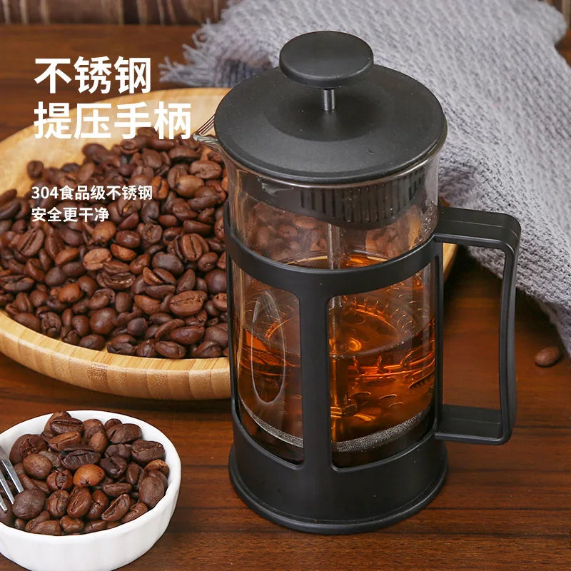 Outdoor Camping Portable Coffee Mocha Pot Coffee Filter Press Pot 600ml