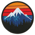 1pc Retro 70s Mountain Patch Iron-On/Sew-On Suitable for Backpacks, Jackets & Outdoor Gear - Vintage Hiking Camping Badge