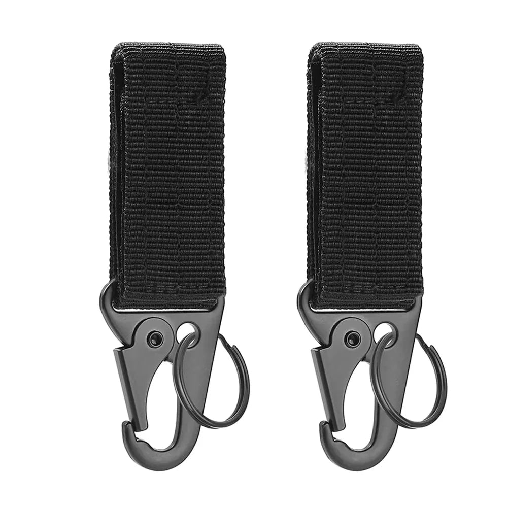 2pcs Outdoor Tactical Keychain Hiking Bag Accessories Multi-functional Webbing Eagle-beak Hook Hiking Hook