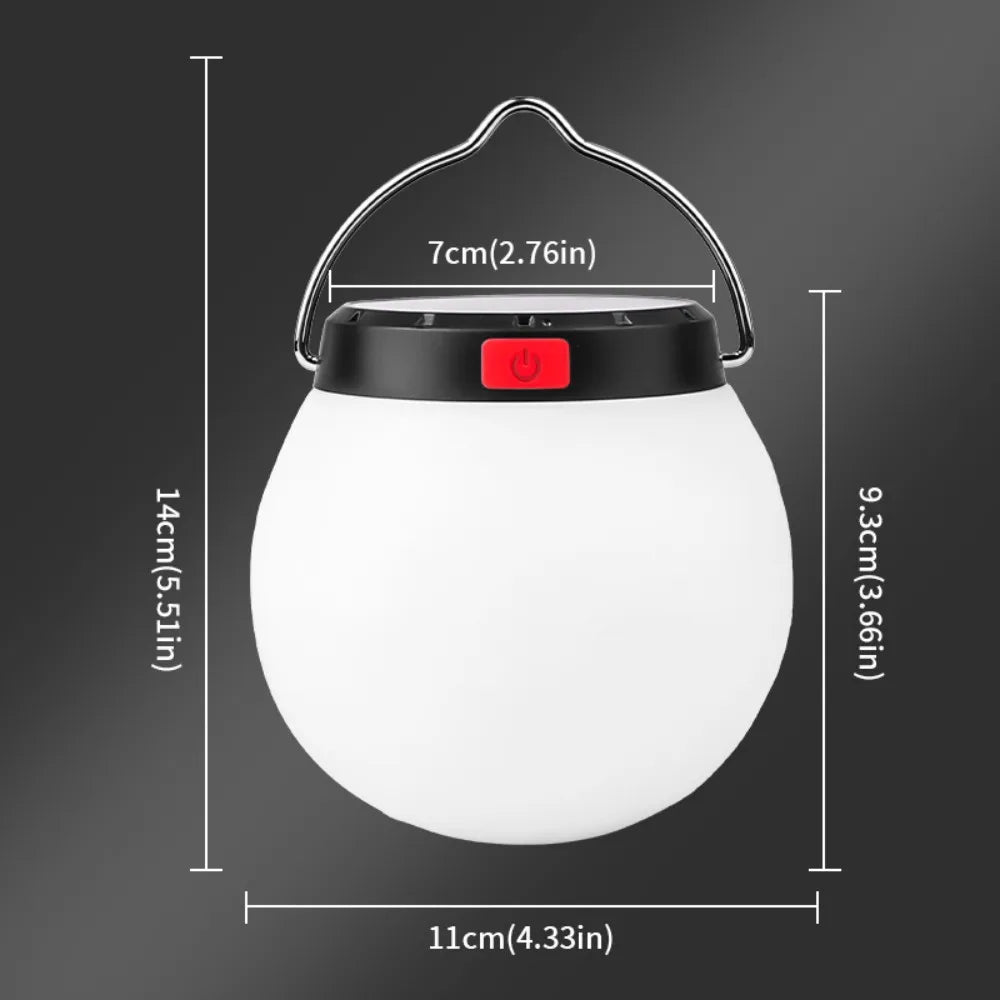 Solar LED Camping Lantern Waterproof Portable Emergency Camping Outdoor Tent Light for Power Outage Hiking Hurricane Patio Gazeb
