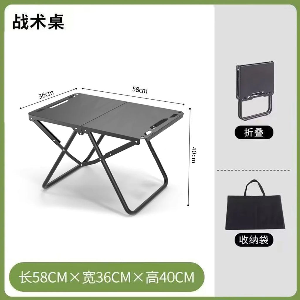 Portable Folding Camping Table,Stainless Steel Outdoor Dining Table,Compact Design for Camping,Beach, BBQ,and Hiking (Foldable)