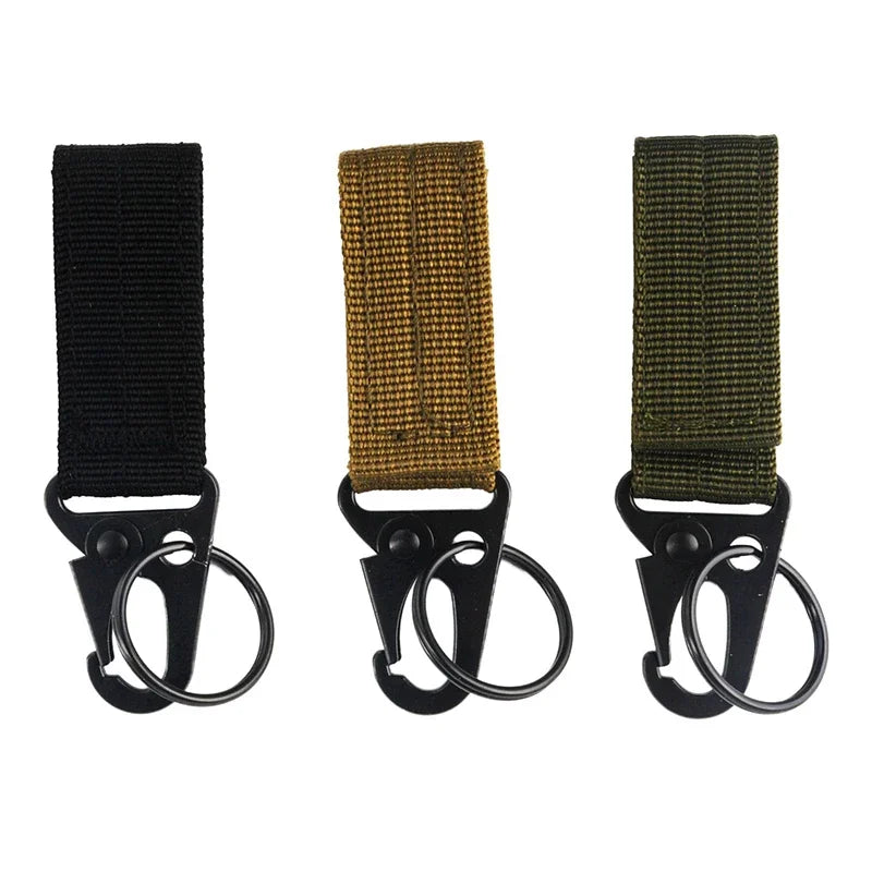 2pcs Outdoor Tactical Keychain Hiking Bag Accessories Multi-functional Webbing Eagle-beak Hook Hiking Hook