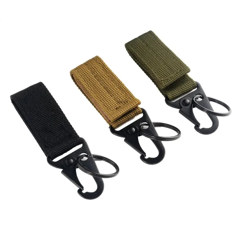 2pcs Outdoor Tactical Keychain Hiking Bag Accessories Multi-functional Webbing Eagle-beak Hook Hiking Hook