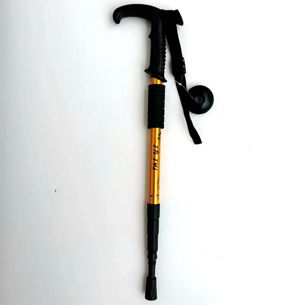 Adjustable Aluminum Alloy Hiking Poles 52-110cm for Outdoor Camping Mountain Climbing Travel with Straight/T Handle Options