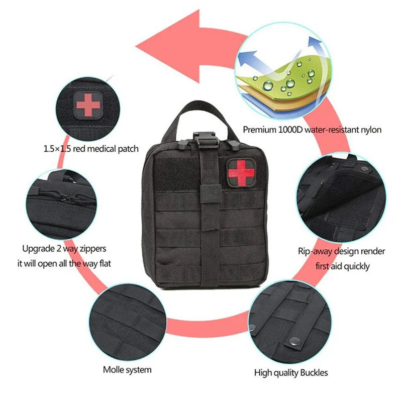 Tactical First Aid Kit Medical Kit Emergency Outdoor Camping Emergency Survival Tool Military Storage Bag Storage Bag