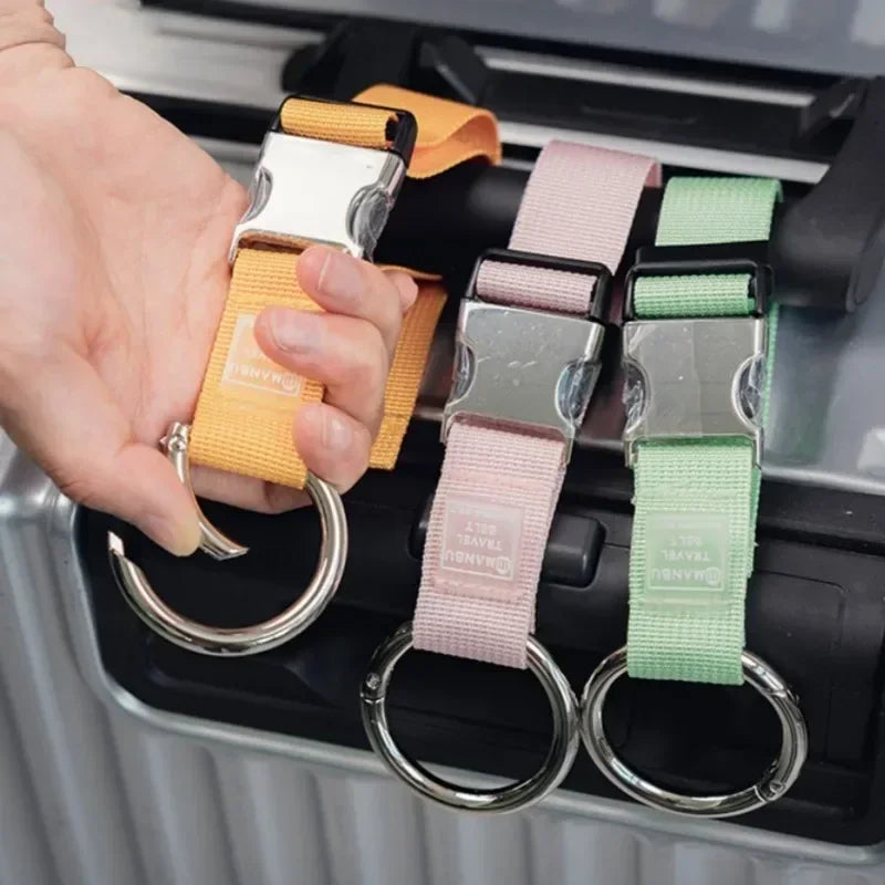 Convenient Luggage Straps Compartment External Hook Outdoor Hiking Bag Hanging Buckle Travel Trolley Case Connecting Rope Strap