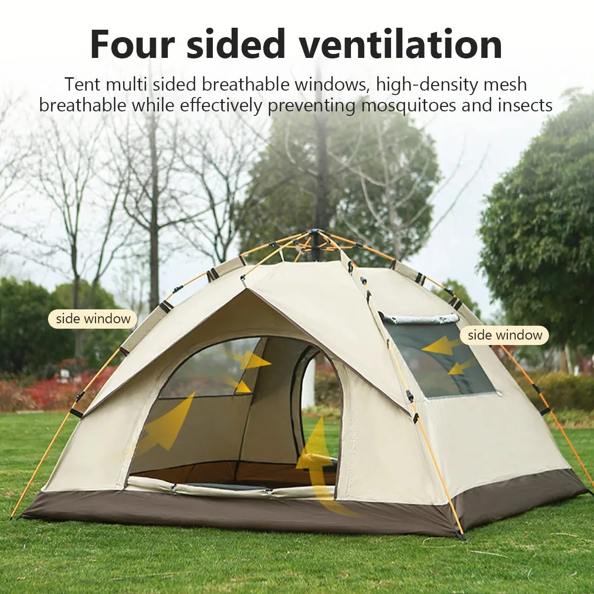 Automatic Instant Pop Up Tent, Waterproof & UV Protection, Camping Tent with Mosquito Net, Sun Shade for Outdoor Camping