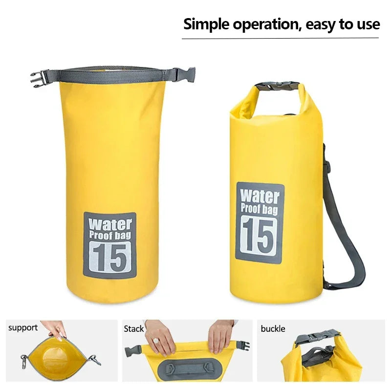 Dry Bag Waterproof for Women Men,5L/10L/15L/20L/30L Outdoor Sport PVC Backpack for Kayaking, Boating, Fishing, Swimming,Camping