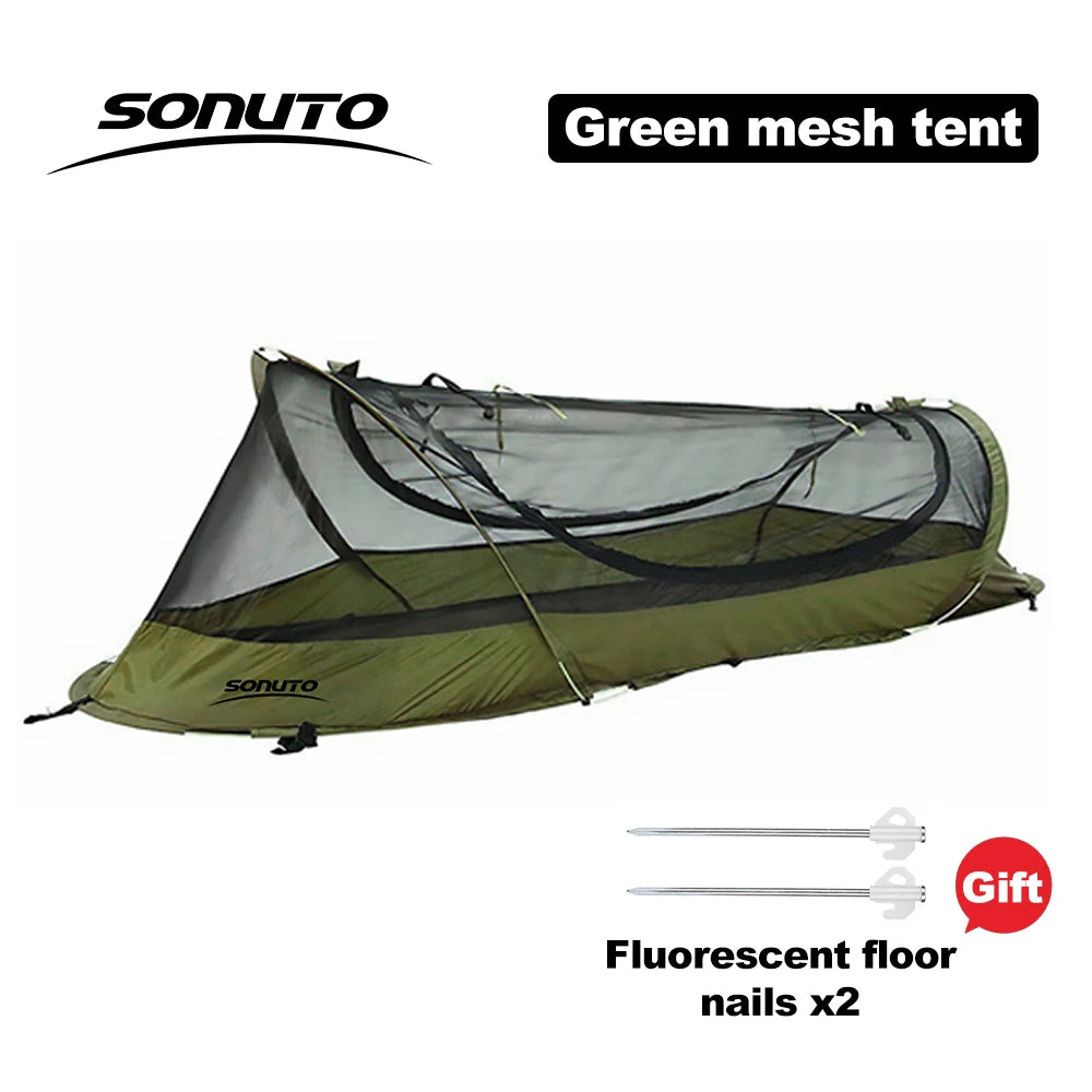 3s Instant Pop Up Mesh Tent 1kg Ultra Light Single Person Camping Tent Anti-Mosquito Net Portable Folding Outdoor Sleep Shelter
