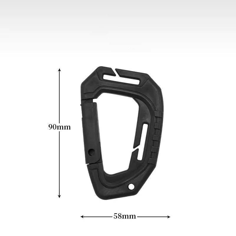 Tactical D-Ring Grimlock Carabiner Clip MOLLE Webbing Attachment Fast Latch System For Military Vest/Backpacks/Pouch/Bag/Belt
