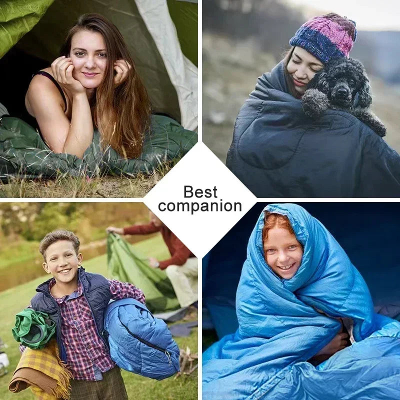 Ultralight 4 Season Camping Sleeping Bag Waterproof Envelope Warm Backpacking Sleeping Bags Portable Outdoor Hiking Travel Gear