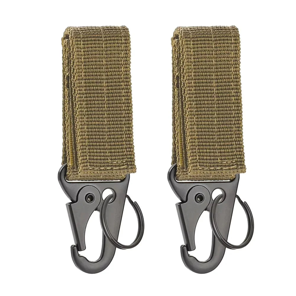 2pcs Outdoor Tactical Keychain Hiking Bag Accessories Multi-functional Webbing Eagle-beak Hook Hiking Hook