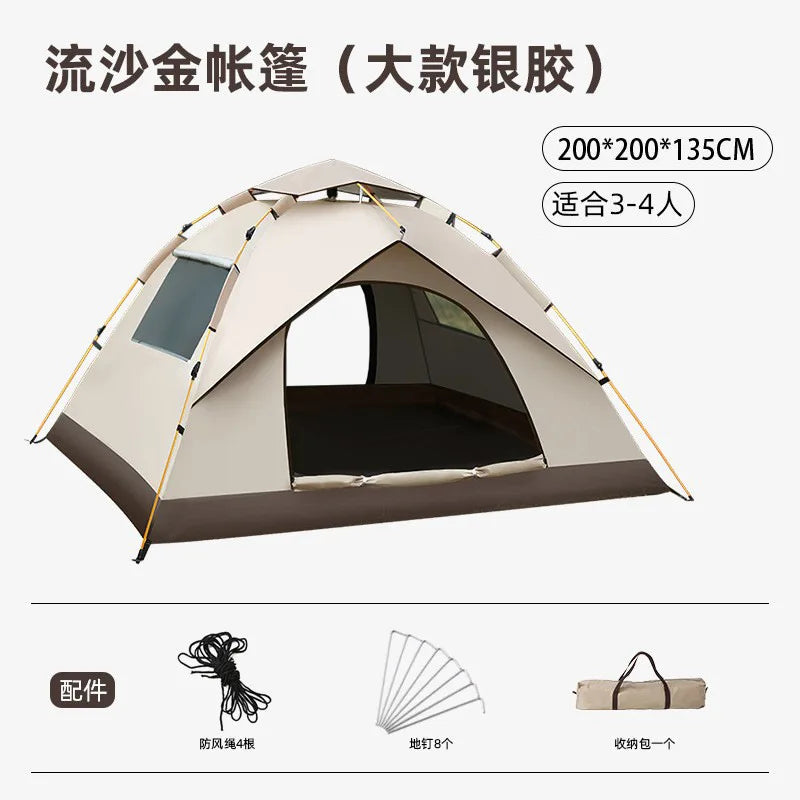 Automatic Instant Pop Up Tent, Waterproof & UV Protection, Camping Tent with Mosquito Net, Sun Shade for Outdoor Camping